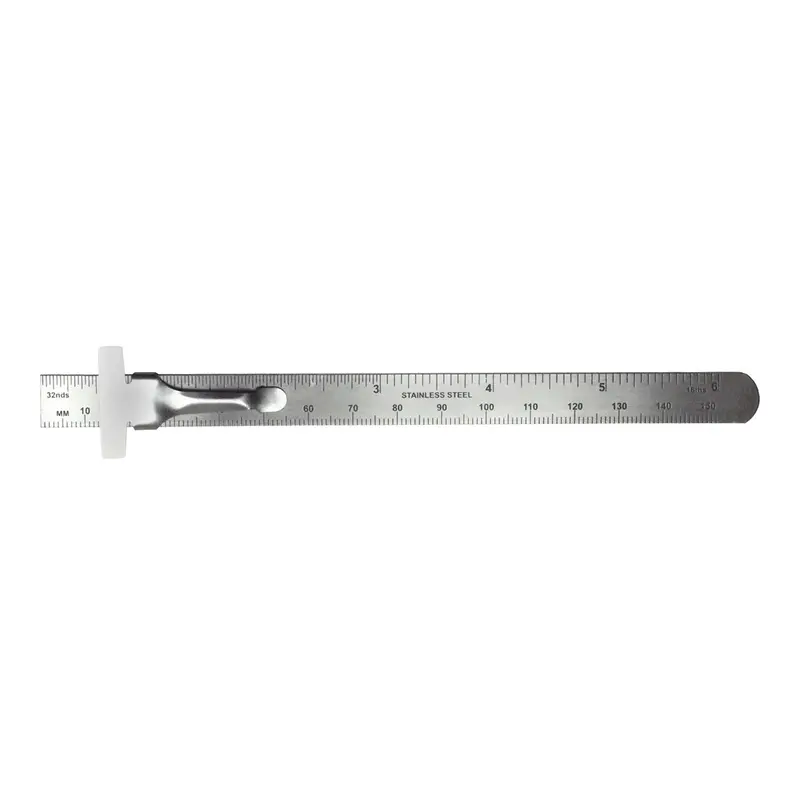 Excel - Exl55677 - 6" Mini Stainless Steel Ruler With Pocket Clip 1