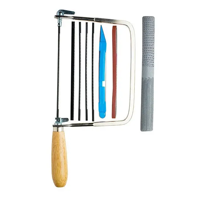 Excel - Exl56012 - Coping Saw Handsaw Set - File Set And Extra Blades - 8Pc Set 1