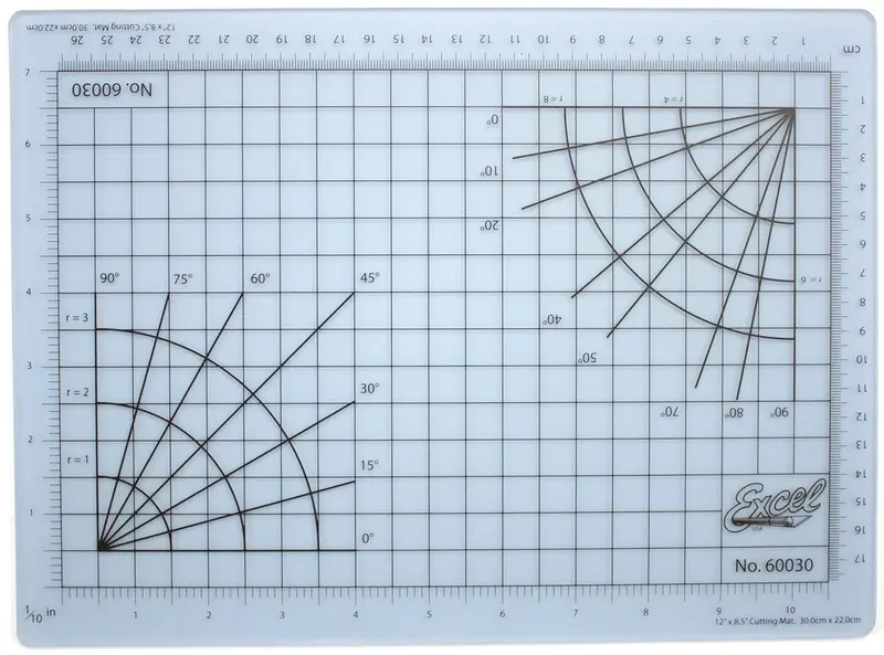 Excel - Exl60030 - 8.5" X 12" Cutting Mat - Clear 1