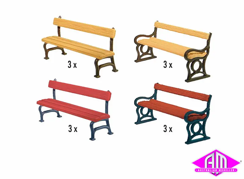 Faller - Fal-180443 - Park Benches 12Pc (Ho Scale) 1