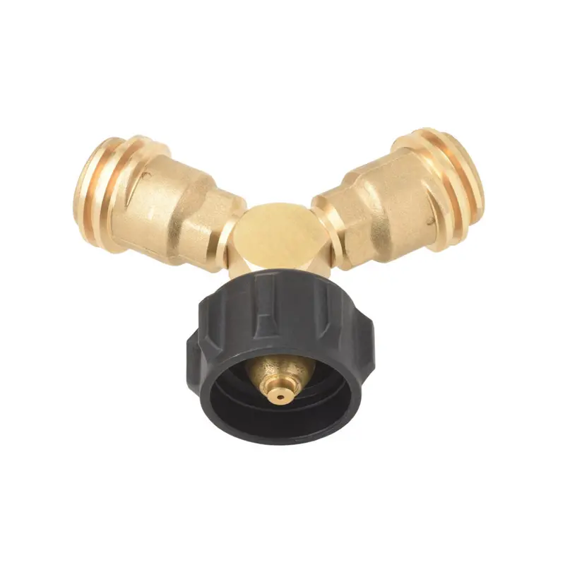 Flame King Ab225 Solid Brass Y-Splitter Valve W/ Two Male Pipe Threads 1