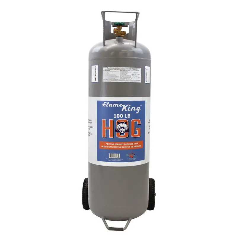 Flame King Ysn100hog 100 Lbs Horizontal/Vertical Propane Cylinder W/ Pol Wheels 1