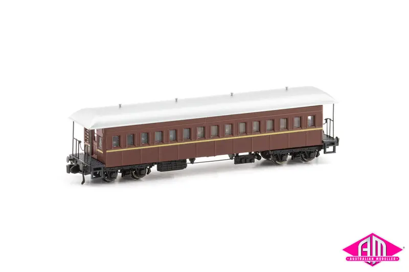 Fo Passenger Cars - Indian Red - Suburban Elliptical Roof - Late - Twin Pack (N Scale) 1