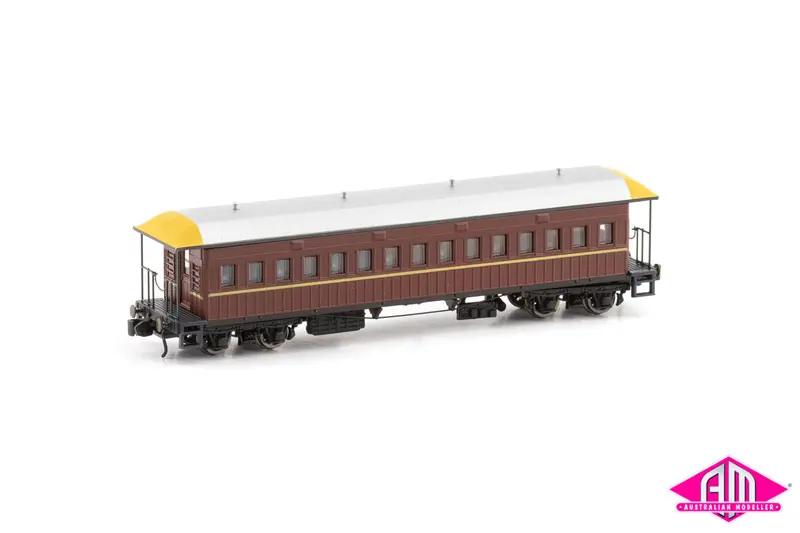 Fo Passenger Cars - Indian Red - Suburban Mansard Roof - Early - Twin Pack (N Scale) 1