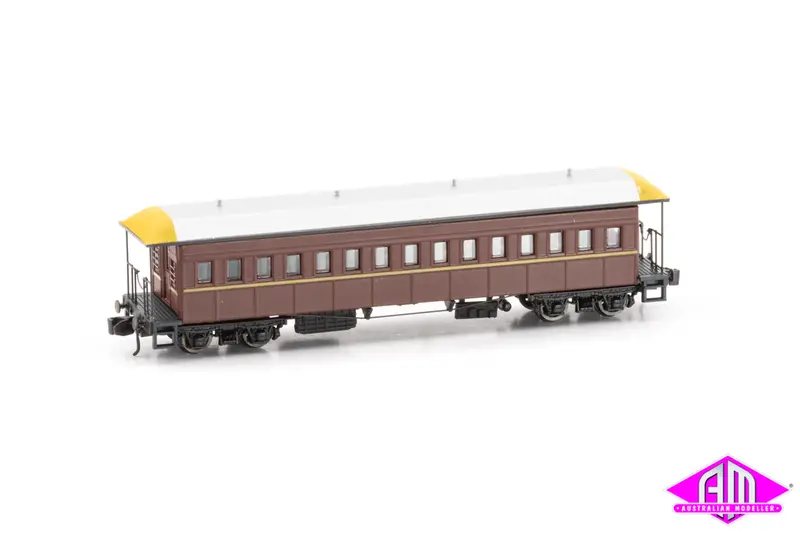 Fo Passenger Cars - Indian Red - Suburban Mansard Roof - Late - Twin Pack (N Scale) 1