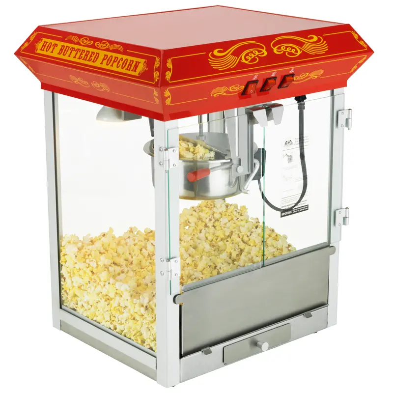 Funtime Ft825cr 8Oz Red Bar Table Top Popcorn Popper Maker Machine 1