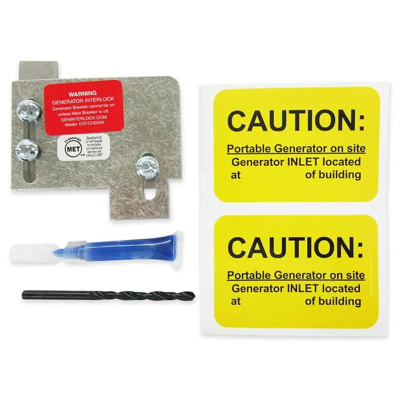 Geninterlock Eat-Ch200a Generator Interlock Kit Breaker Panel 150/200 Amp Ch Panels Eaton/Cutler Hammer 1