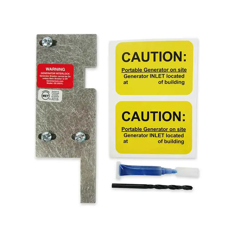 Geninterlock Ge-200Vl Generator Interlock Kit Breaker Panel 150/200 Amp Panels General Electric Vertical 1