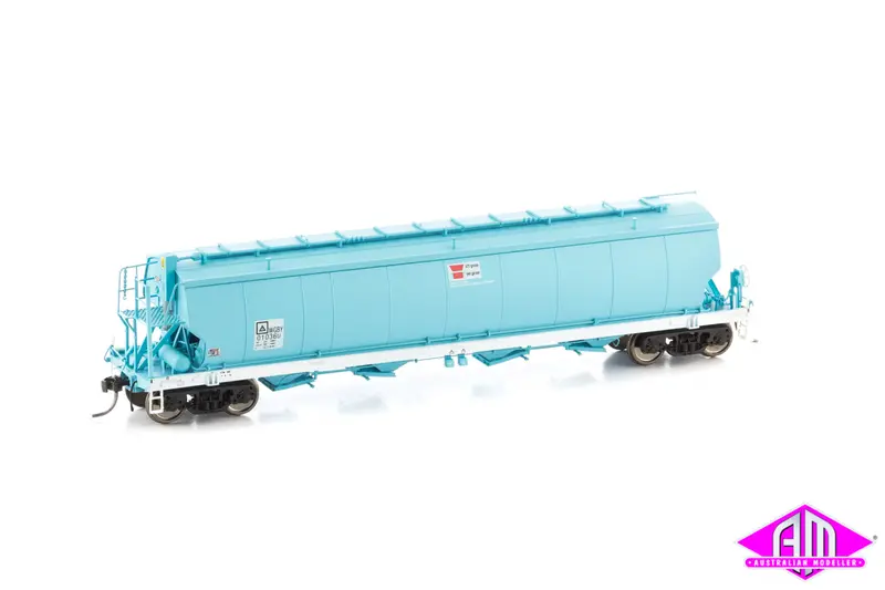 Grain Hopper Awb Wgby Standard Gauge, Faded Dark Blue, White Sills, Circa 2009 - Current (Wgb07) 3Pk 1