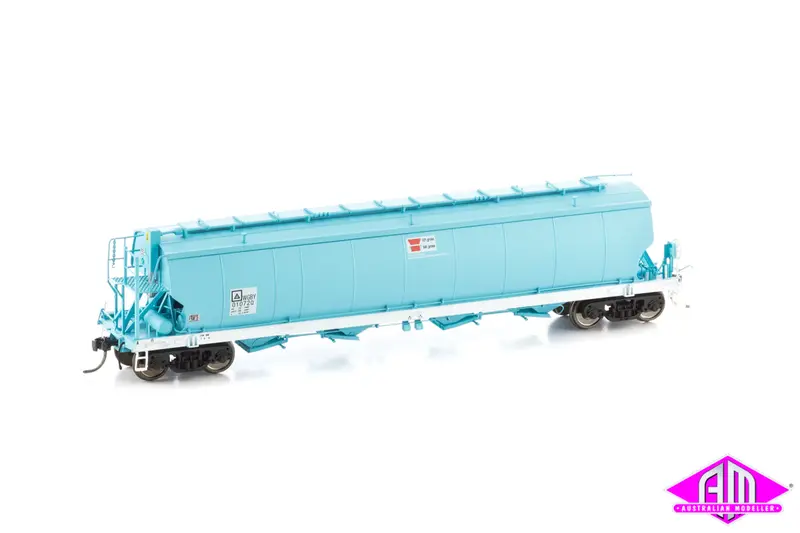 Grain Hopper Awb Wgby Standard Gauge, Faded Dark Blue, White Sills, Circa 2009 - Current (Wgb09) 3Pk 1