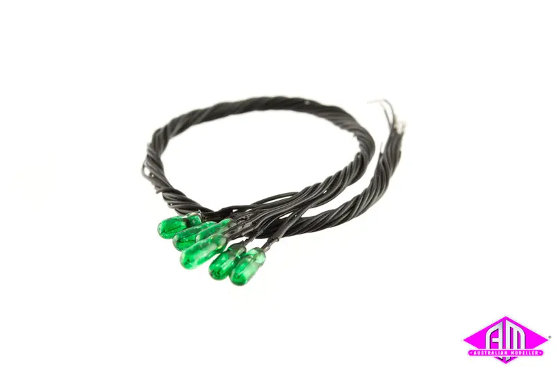 Grain Of Wheat Globes Green 6Pc L-788 1