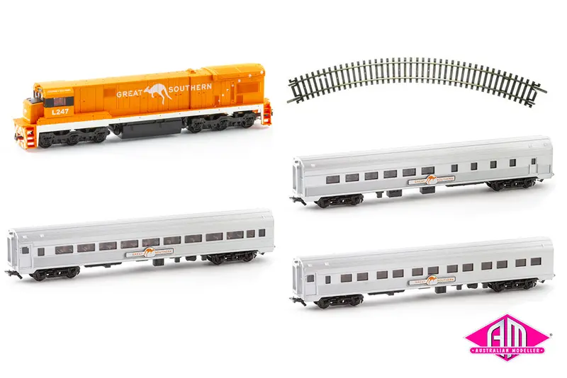 Great Southern C30 Locomotive & 3 Passenger Coaches Set (With Track Ho Scale 1