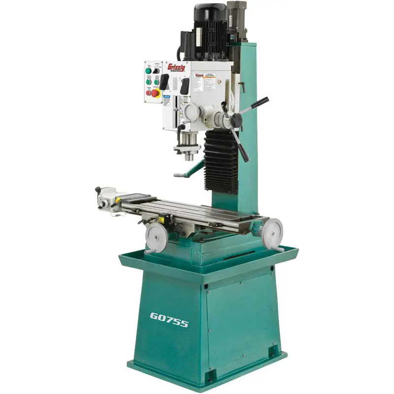 Grizzly G0755 220V 10 Inch X 32 Inch Heavy-Duty Mill/Drill Stand And Power Feed 1