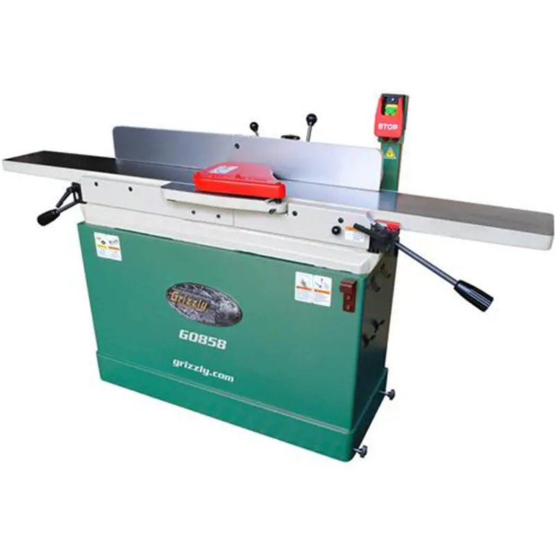 Grizzly G0858 230V 8 X 76 Parallelogram Jointer Spiral Cutterhead Mobile Base 1