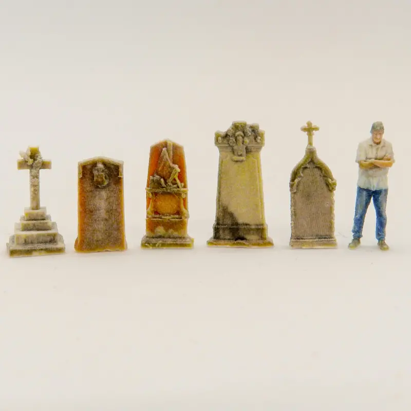 Headstones - We3d-H2 - Pack 2 (O Scale) 1