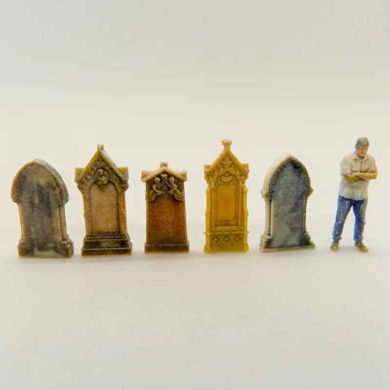 Headstones - We3d-H3n - Pack 3 (N Scale) 1