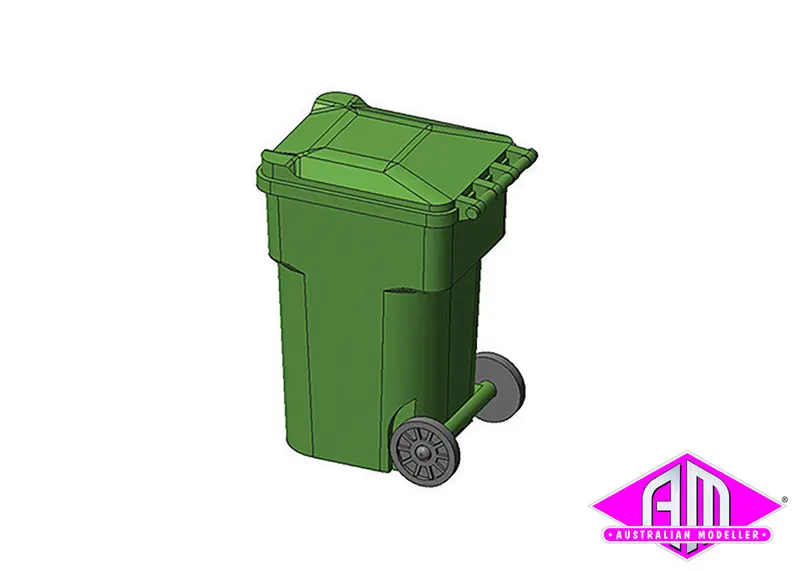 Hi-8006 - Wheelie Bins - Green (Ho Scale) 1
