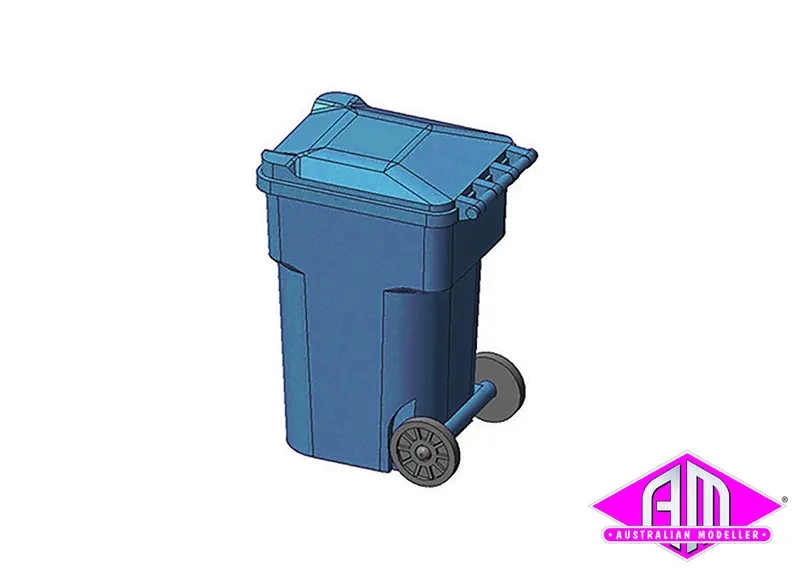 Hi-8007 - Wheelie Bins - Blue (Ho Scale) 1