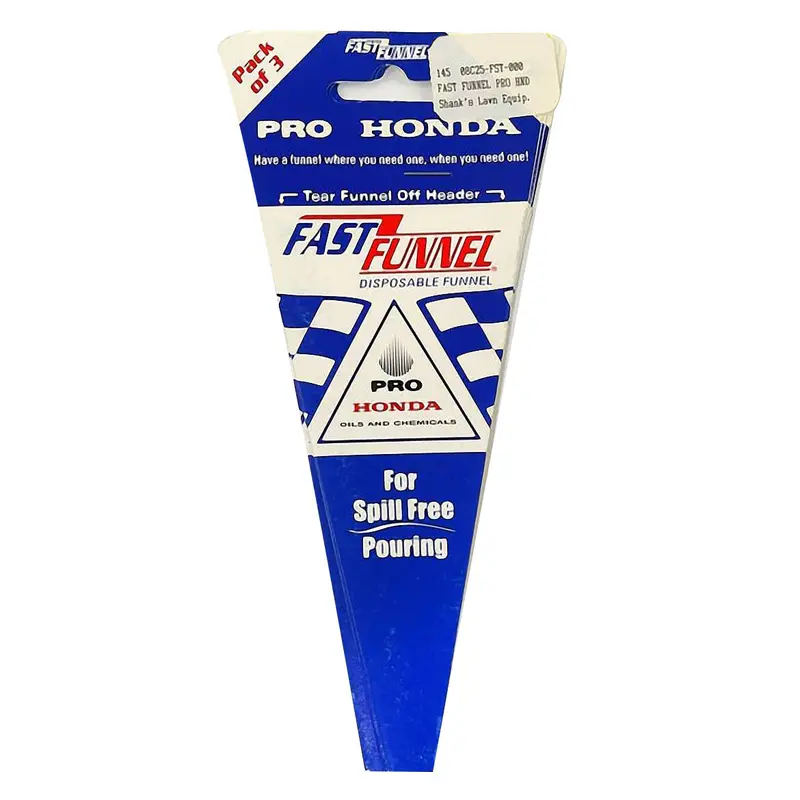 Honda 08C25-Fst-000 Disposable Cardboard Flat Folding Pro Fast Funnel - 3Pk 1