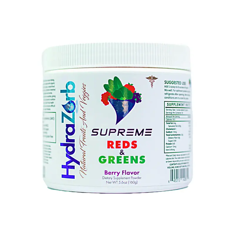 Hydrazorb Supreme Reds And Greens Dietary Supplement Powder - (160G) 30 Servings 1