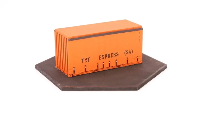 If-Con010 - Tnt Express (Sa) 20Ft Tautliner Container Kit "Orange" (Ho Scale) 1