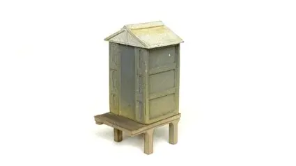 If-Det015 - Nsw Cast Concrete & Asbestos Relay Hut – Small (Ho Scale) 1
