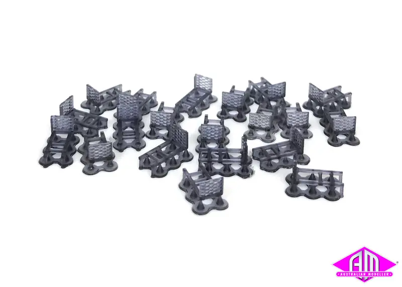 If-Det019 - Black Vr Mesh Shunters Steps - 20Pc (Ho Scale) 1