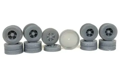 If-Det020 - 6 Spoked Truck Wheels (Ho Scale) 1