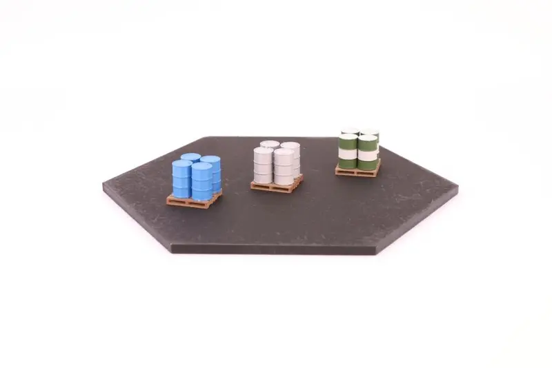 If-Det029 - 44 Gallon Drums And Pallets Pack - 15Pc (Ho Scale) 1