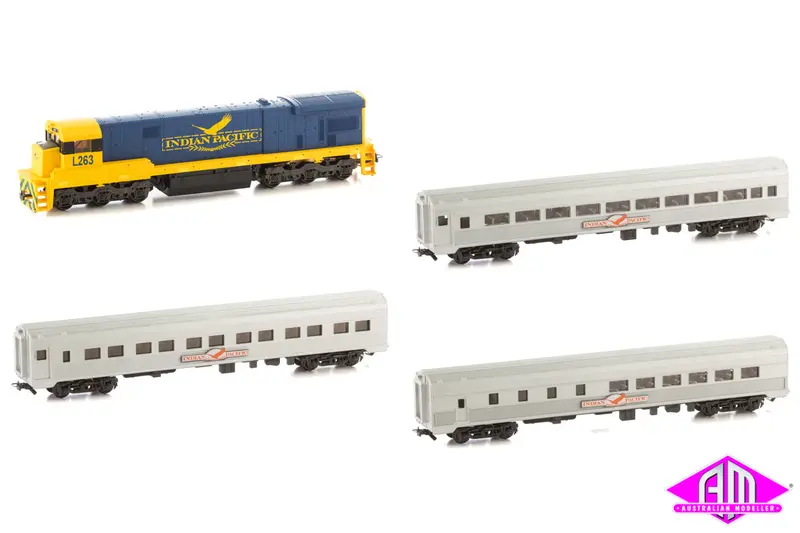 Indian Pacific C30 Loco & 3 Budd Cars Set (Ho Scale) 1