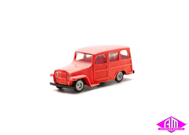 Jeep Wagon Red Ho Scale 1