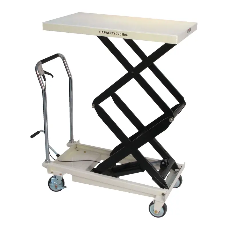 Jet Dslt-770 High Quality Steel Double Scissor Lift Table W/ 770 Lbs Capacity 1