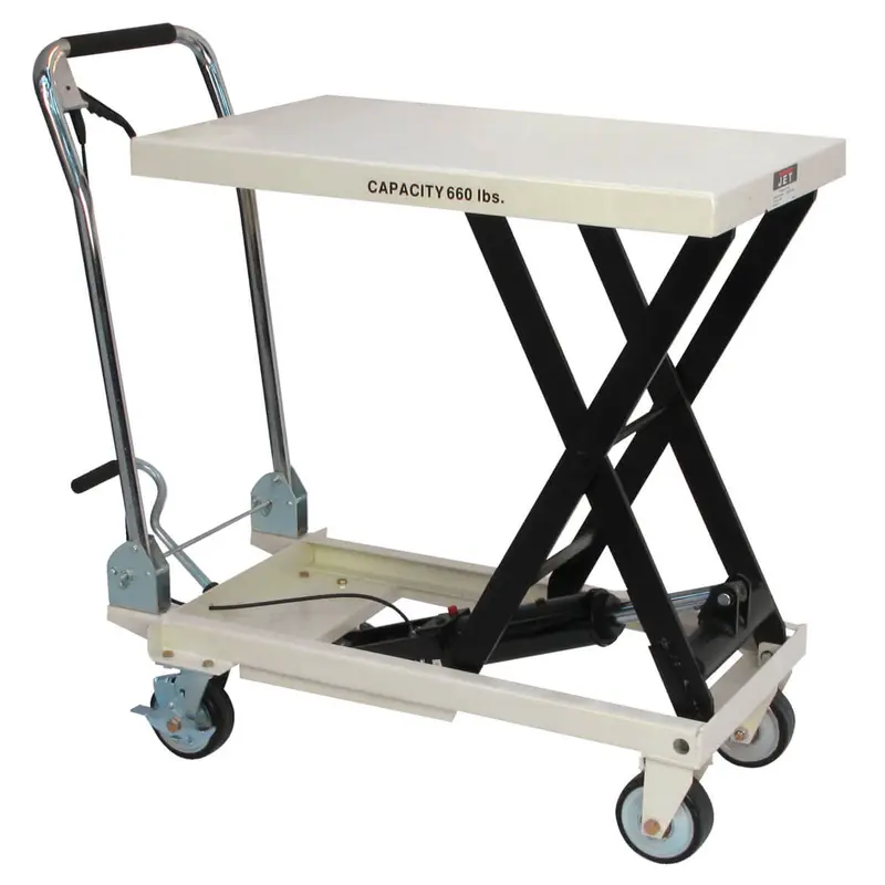 Jet Slt-660F Scissor Lift Table Folding Handle 660-Lb. Capacity 1