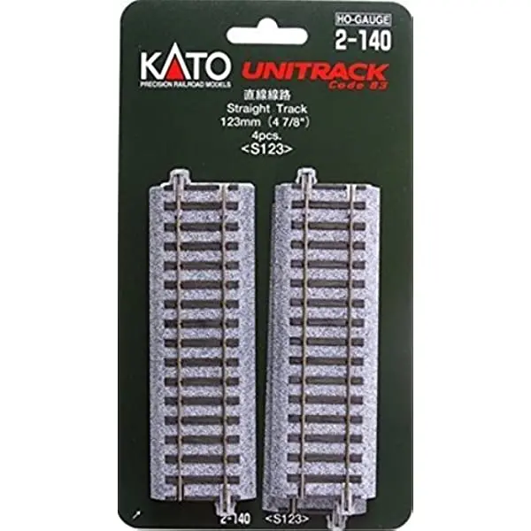 Ka2-140 - Straight Track - 123Mm 4Pc (Ho Scale) 1