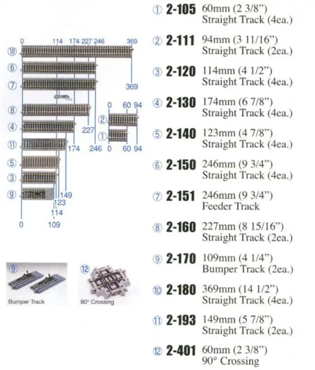 Ka2-151 - Straight Track - 246Mm Feeder (Ho Scale) 1