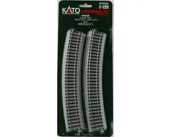 Ka2-220 - Curved Track - 22.5 Degree - 610Mm Radius 4Pc (Ho Scale) 1