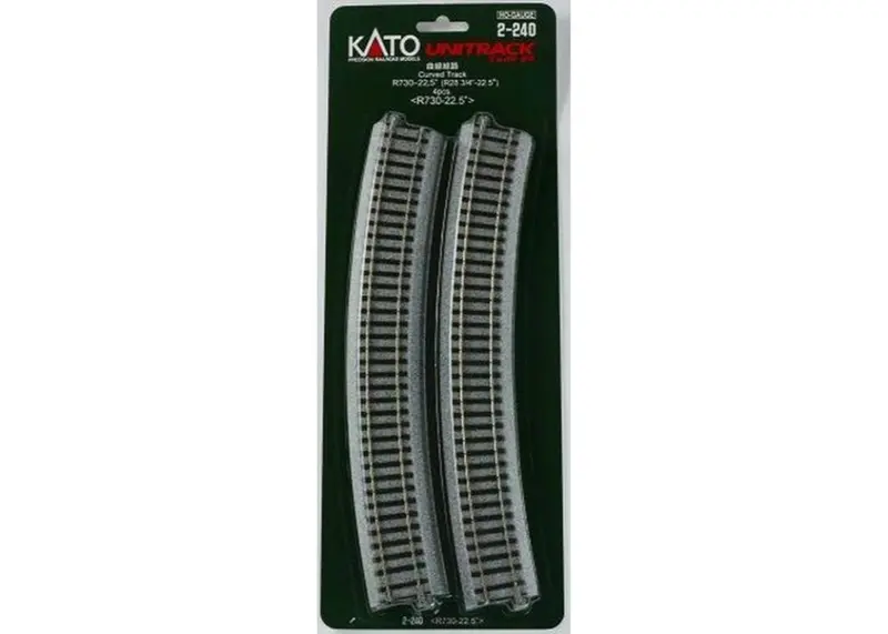 Ka2-240 - Curved Track - 22.5 Degree - 730Mm Radius 4Pc (Ho Scale) 1