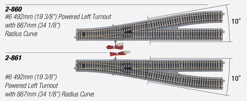 Ka2-860 - Electric Turnout Track - Left #6 (Ho Scale) 1