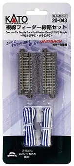 Ka20-043 - Unitrack - Double Track - Straight Feeder 2Pc (N Scale) 1