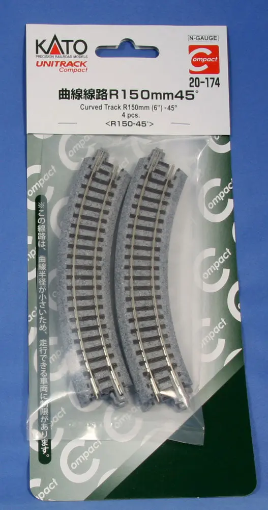 Ka20-174 - Unitrack Curve - 150Mm Radius - 45 Degree 4Pc (N Scale) 1