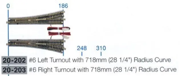 Ka20-202 - Unitrack - Turnout - Left #6 - 718Mm Radius - 15 Degree (N Scale) 1
