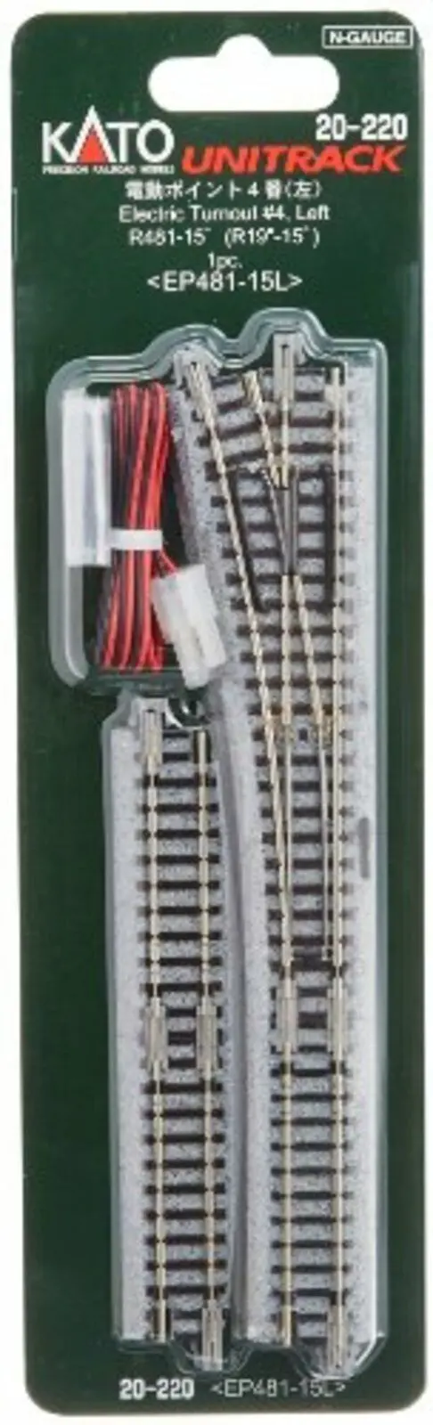 Ka20-220 - Unitrack - Turnout - Left #4 - 481Mm Radius - 15 Degree (N Scale) 1
