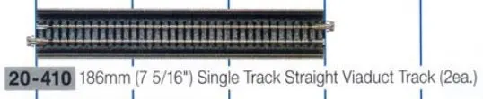 Ka20-410 - Unitrack - Straight - Viaduct 186Mm (N Scale) 1