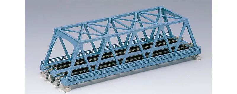 Ka20-436 - Unitrack Double Truss Bridge - Light Blue (N Scale) 1