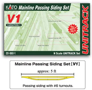 Ka20-860-1 - Unitrack Passing Siding Set - V1 (N Scale) 1