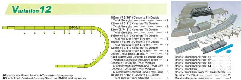 Ka20-871 - Unitrack Double Track Viaduct Incline Starter Set - V12 (N Scale) 1