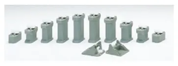 Ka23-015-1 - Incline Pier Set 15-50Mm (1/2" To 2") (N Scale) 1