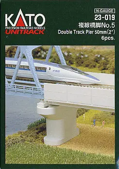 Ka23-019 - Concrete Piers - Double Track Set 6Pc (N Scale) 1