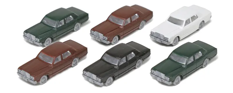Ka23-500 - Auto Set - 1980'S Toyota Sedans - 6Pc (N Scale) 1