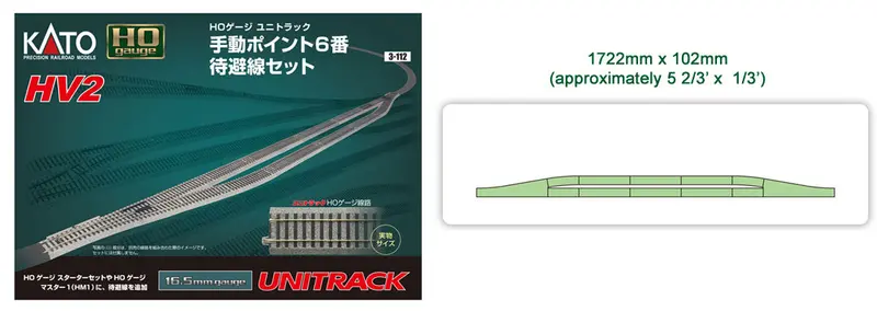 Ka3-112 - Hv2 Passing Siding Track Set (Ho Scale) 1